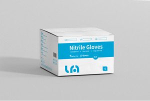 LyncMed Mavi Pudrasız Nitril Muayene Eldiveni (Small) 100'lü x 10 Paket - 1 Koli