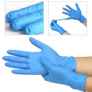 LyncMed Mavi Pudrasız Nitril Muayene Eldiveni (Large) 100'lü x 10 Paket - 1 Koli