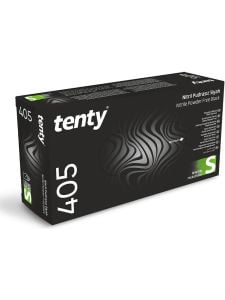 tenty 405 Siyah Pudrasız Nitril  Eldiven (Small) 100'lü Paket