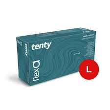 tenty flexa Pudrasız Lateks Muayene Eldiveni (Large) 20 Paket / Koli