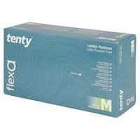 tenty flexa Pudrasız Lateks Muayene Eldiveni (Medium) 100'lü Paket