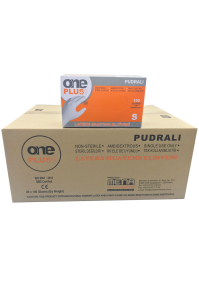 OnePlus Lateks Pudralı Muayene Eldiveni (Small) 100'lü x 20 Paket - 1 Koli