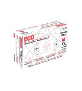 ECO Pudrasız Lateks Muayene Eldiveni (Medium) - 20 Paket / Koli