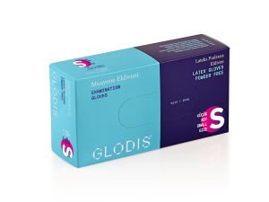 GLODIS Pudrasız Lateks Muayene Eldiveni (Small) - 20 Paket / Koli