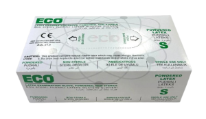 ECO Lateks Pudralı Muayene Eldiveni (XS) 100'lü x 20 Paket / Koli
