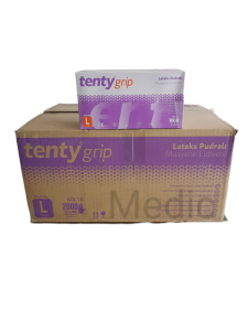 tenty Lateks Pudralı Muayene Eldiveni (M-L) 100'lü x 200 Paket - 10 Koli