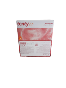 tenty Şeffaf Pudrasız Vinil Muayene Eldiveni 100'lü Paket (Large)