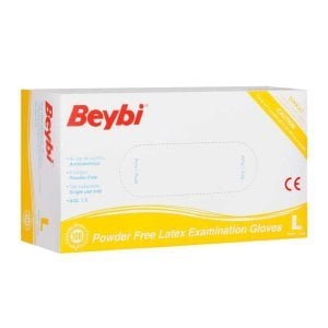 Beybi Pudrasız Lateks Muayene Eldiveni (Large) - 100'lü